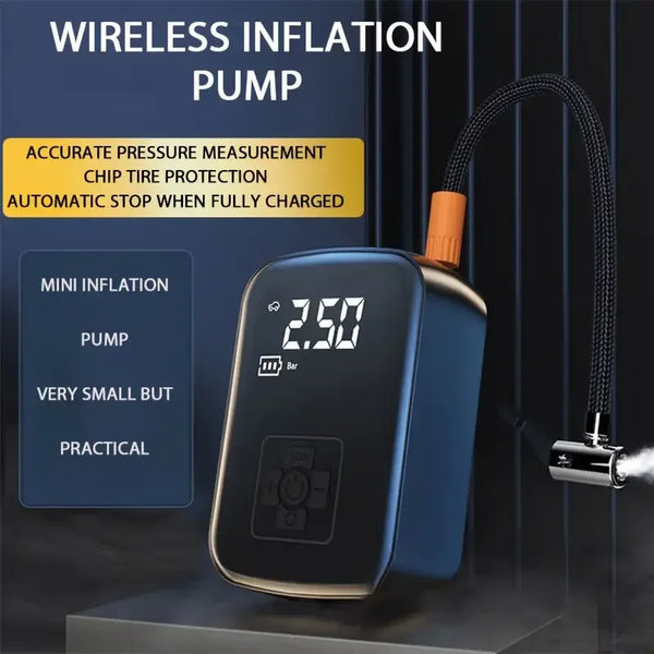 Portable Wireless Car Tyre Inflator Pump - SteadyBuy