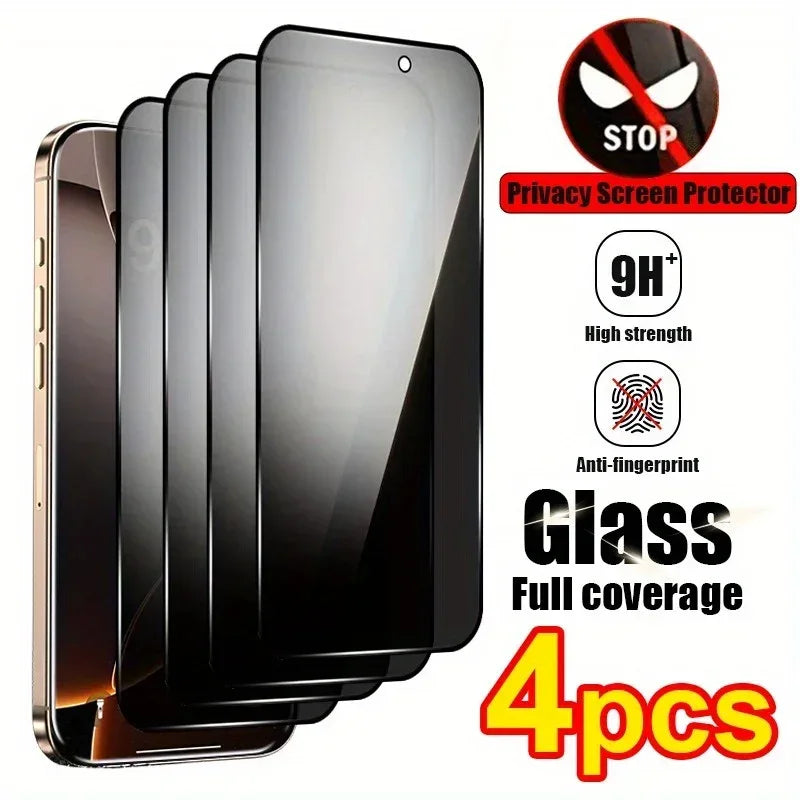 Privacy Tempered Glass for iPhone (4‑Pack) - SteadyBuy
