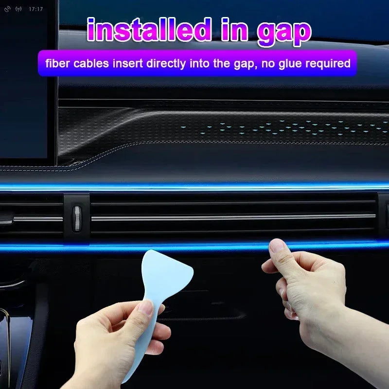 RGB Car Interior Ambient LED Light Strip (USB, App Control) - SteadyBuy