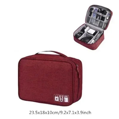 Travel Cable Winder & Tech Organiser Box - SteadyBuy