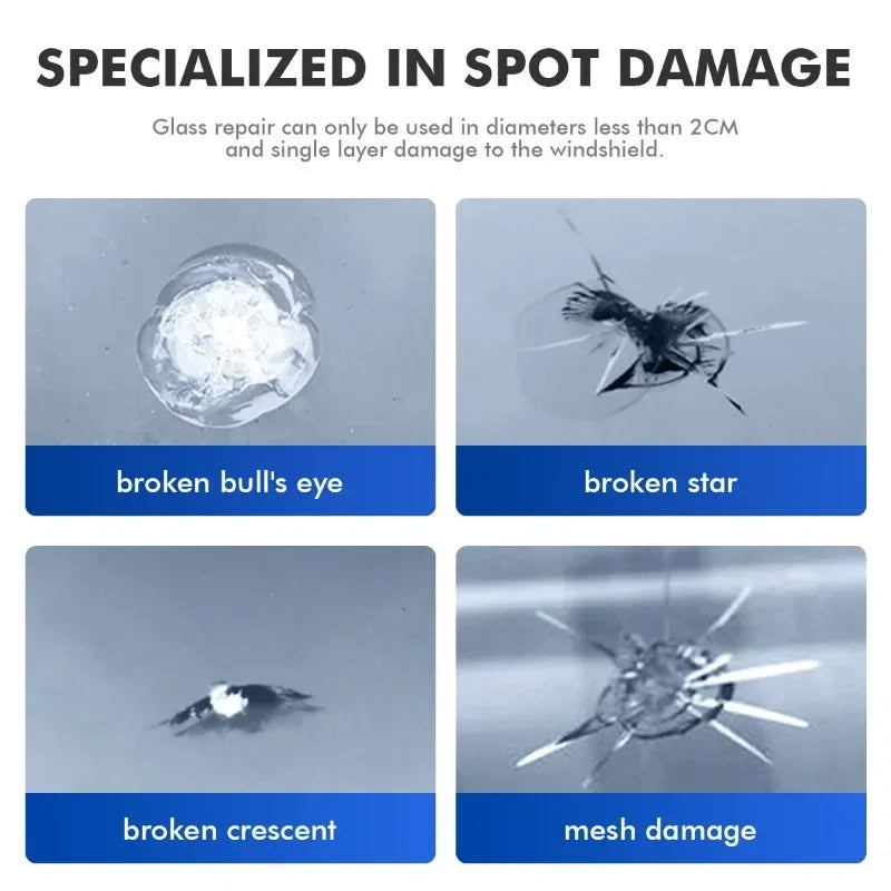 Windshield Glass Crack Repair Kit – No UV Needed - SteadyBuy