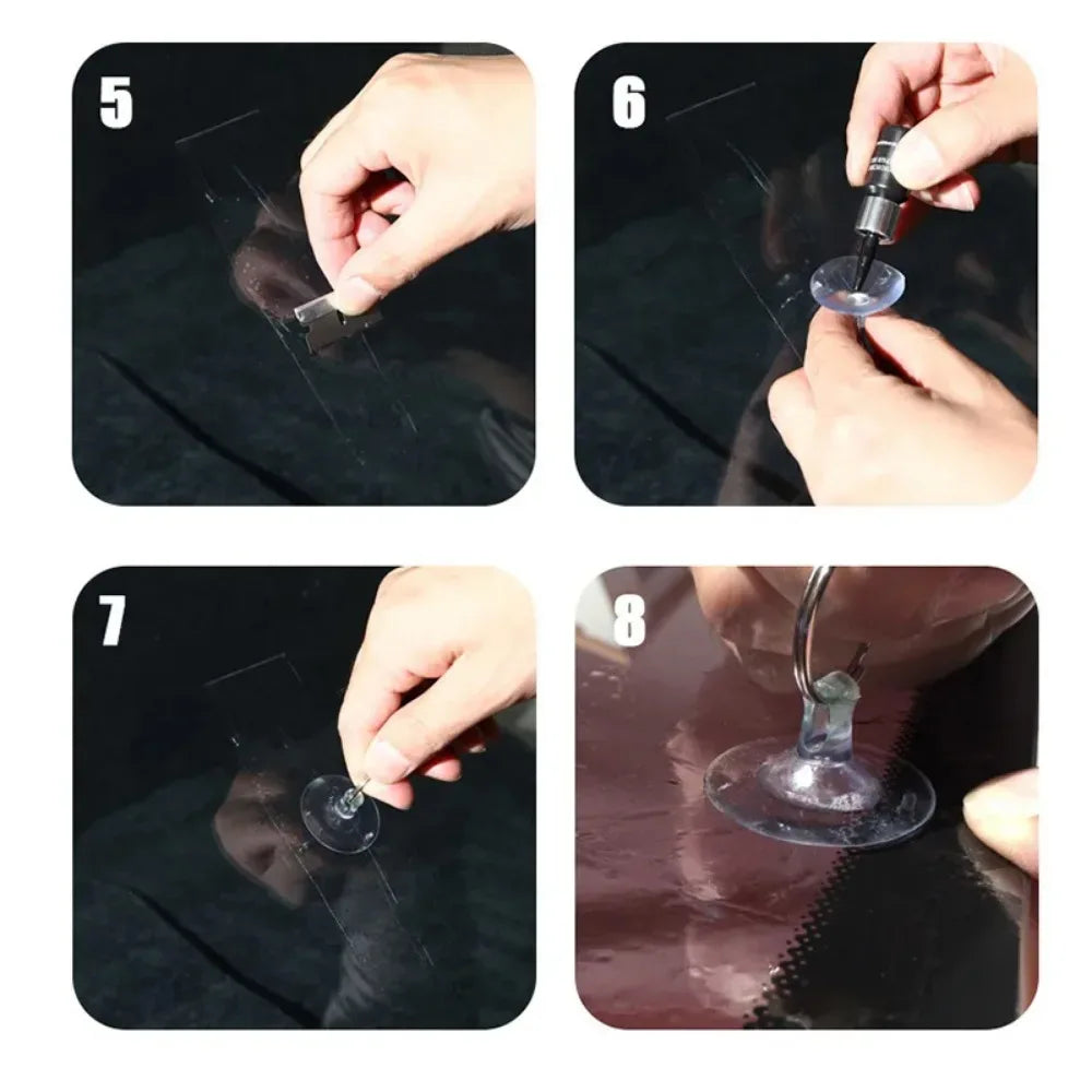 Windshield Glass Crack Repair Kit – No UV Needed - SteadyBuy