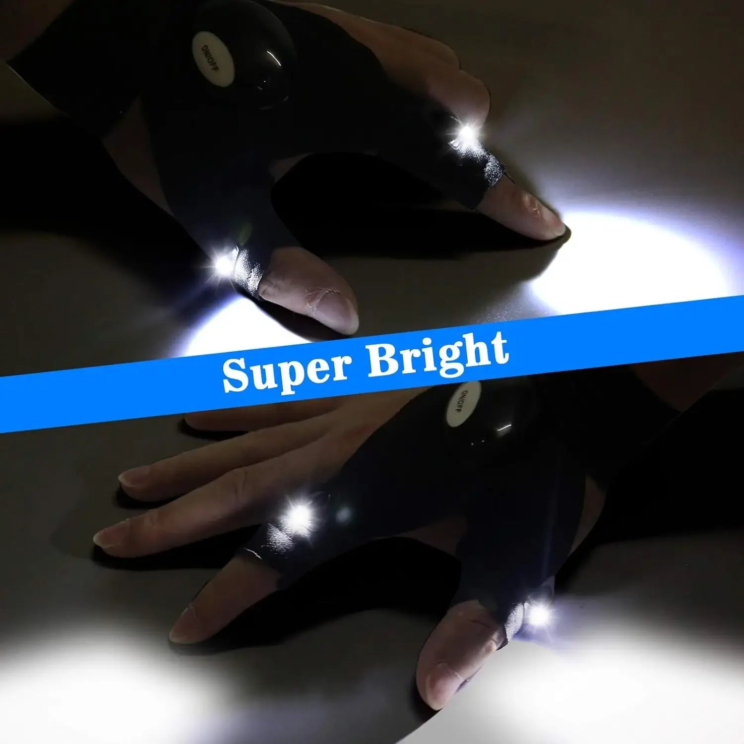 LED Fingerless Flashlight Glove - SteadyBuy