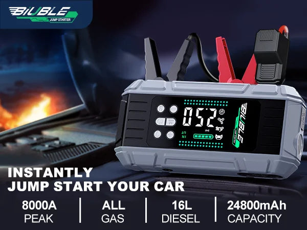8000A Car Jump Starter with Air Compressor & Power Bank