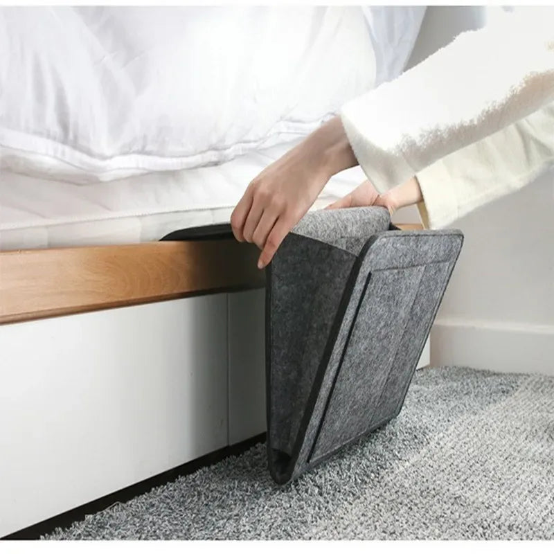 Felt Bedside Storage Caddy – Grey - SteadyBuy