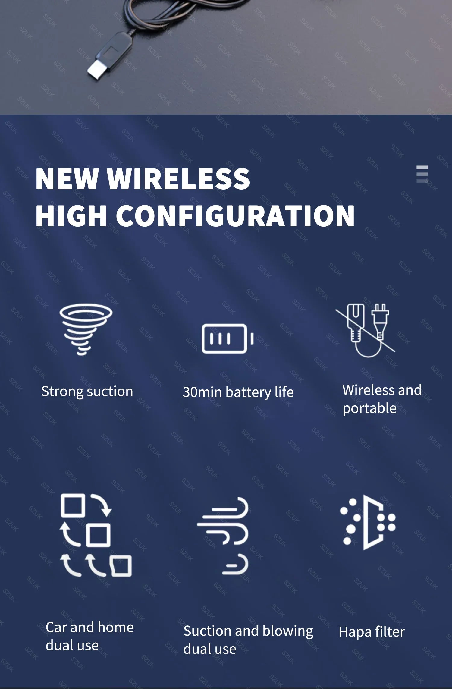 Mini Wireless Car & Home Vacuum Cleaner - SteadyBuy