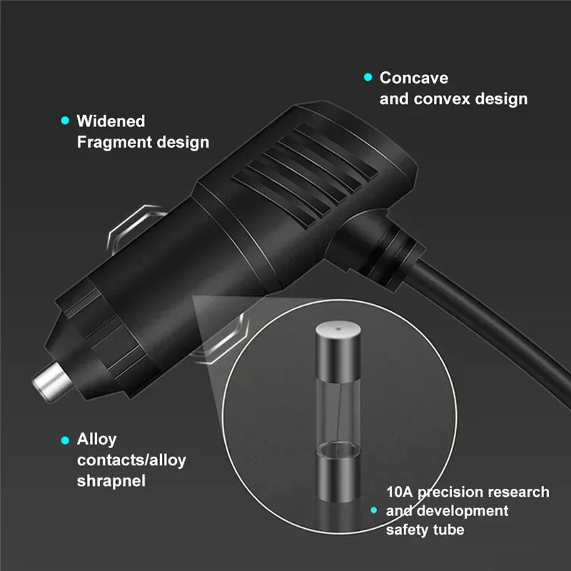 120W Car Charger Socket Splitter (3-in-1, USB-C + 12V Ports) - SteadyBuy