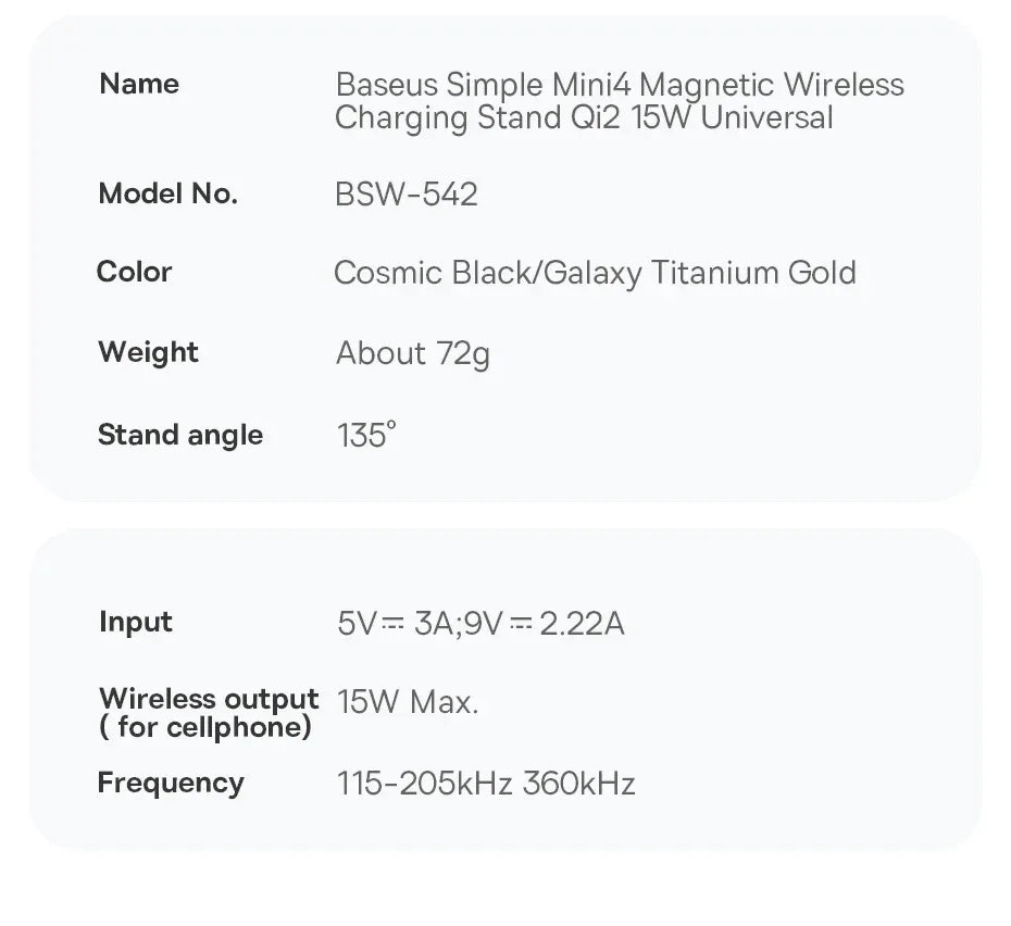 Baseus 15W Qi2 Magnetic Wireless Charger with Stand - SteadyBuy