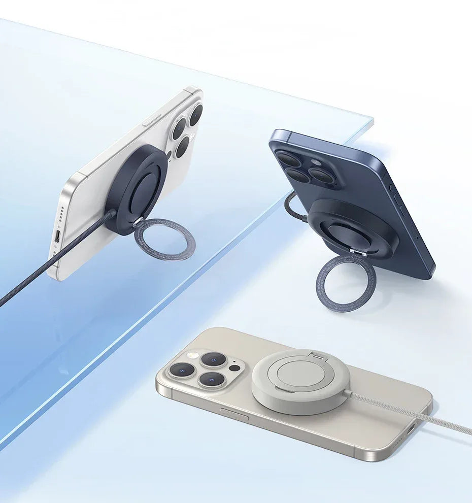 Baseus 15W Qi2 Magnetic Wireless Charger with Stand - SteadyBuy