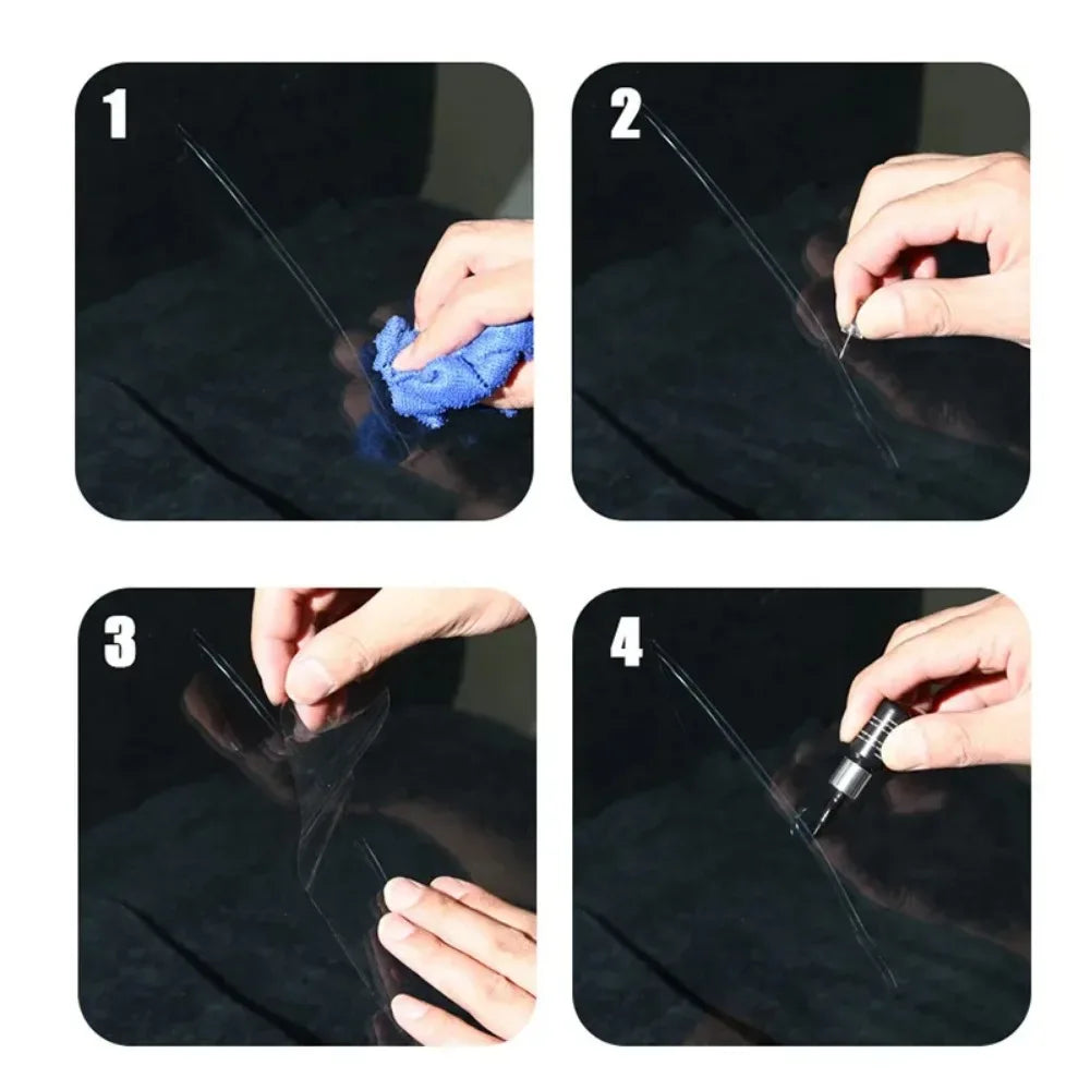 Windshield Glass Crack Repair Kit – No UV Needed - SteadyBuy