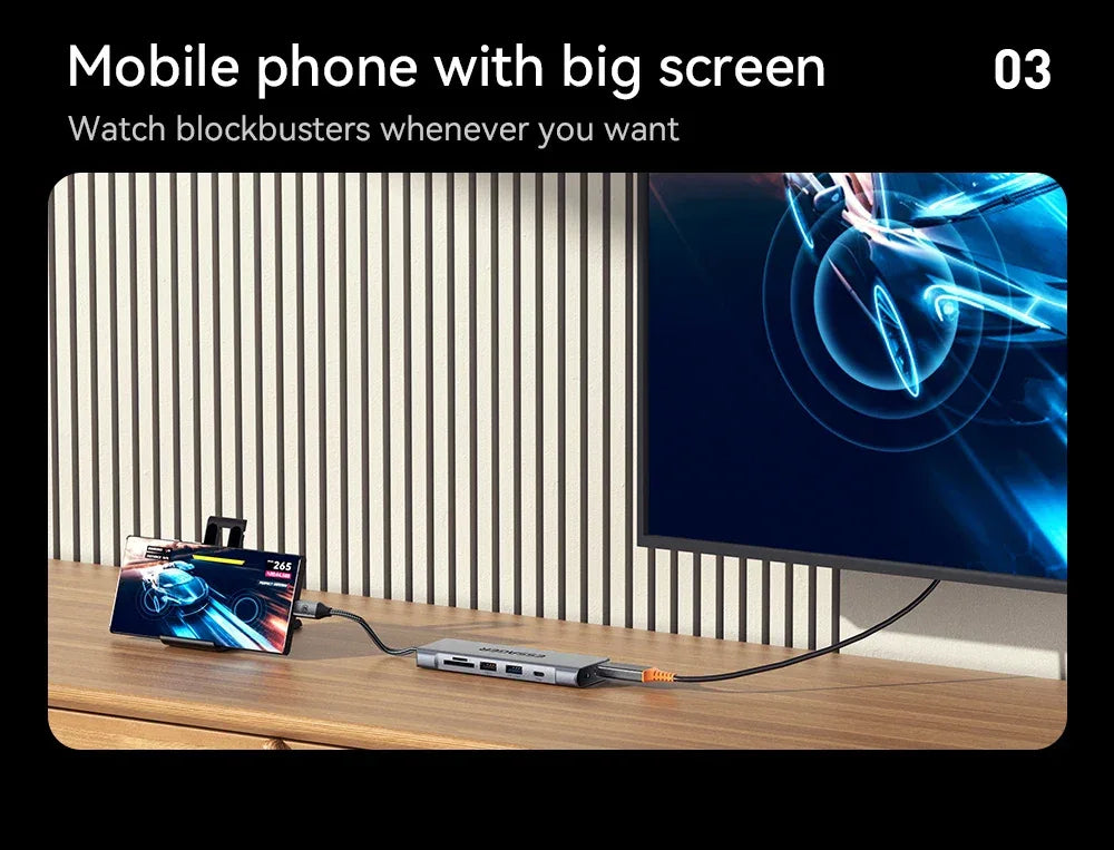 Essager 8‑in‑1 USB‑C Hub with SSD Storage Dock - SteadyBuy