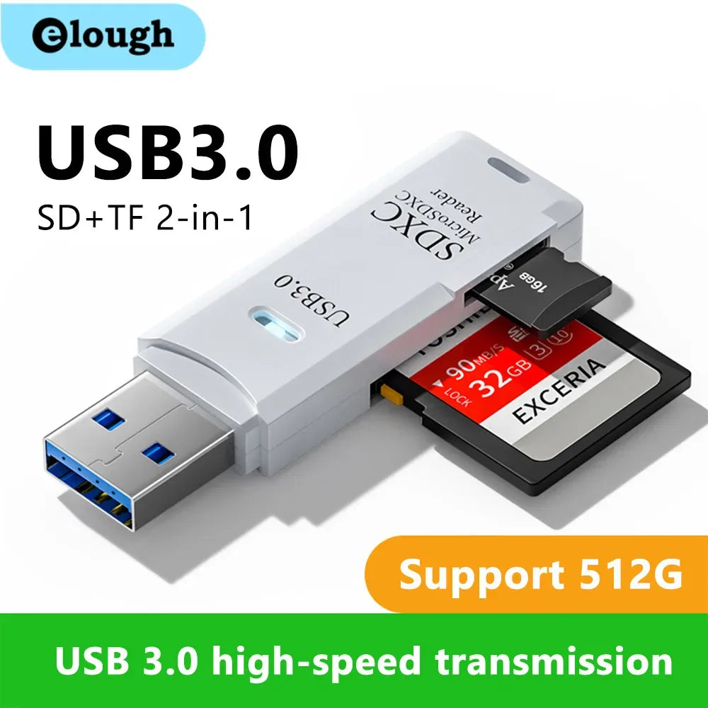 USB 3.0 SD & Micro SD Card Reader Adapter - SteadyBuy