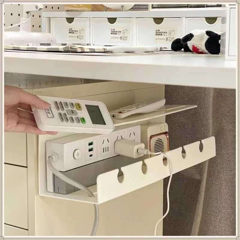 Under Desk Clamp-On Cable Management Tray – White - SteadyBuy