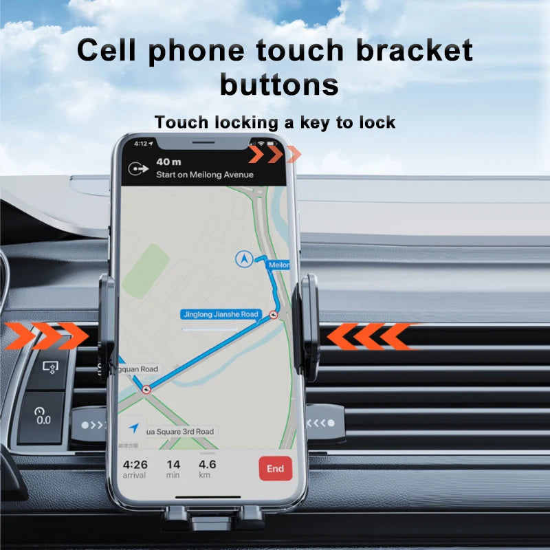 Car Dashboard Phone Mount with Rearview Mirror View