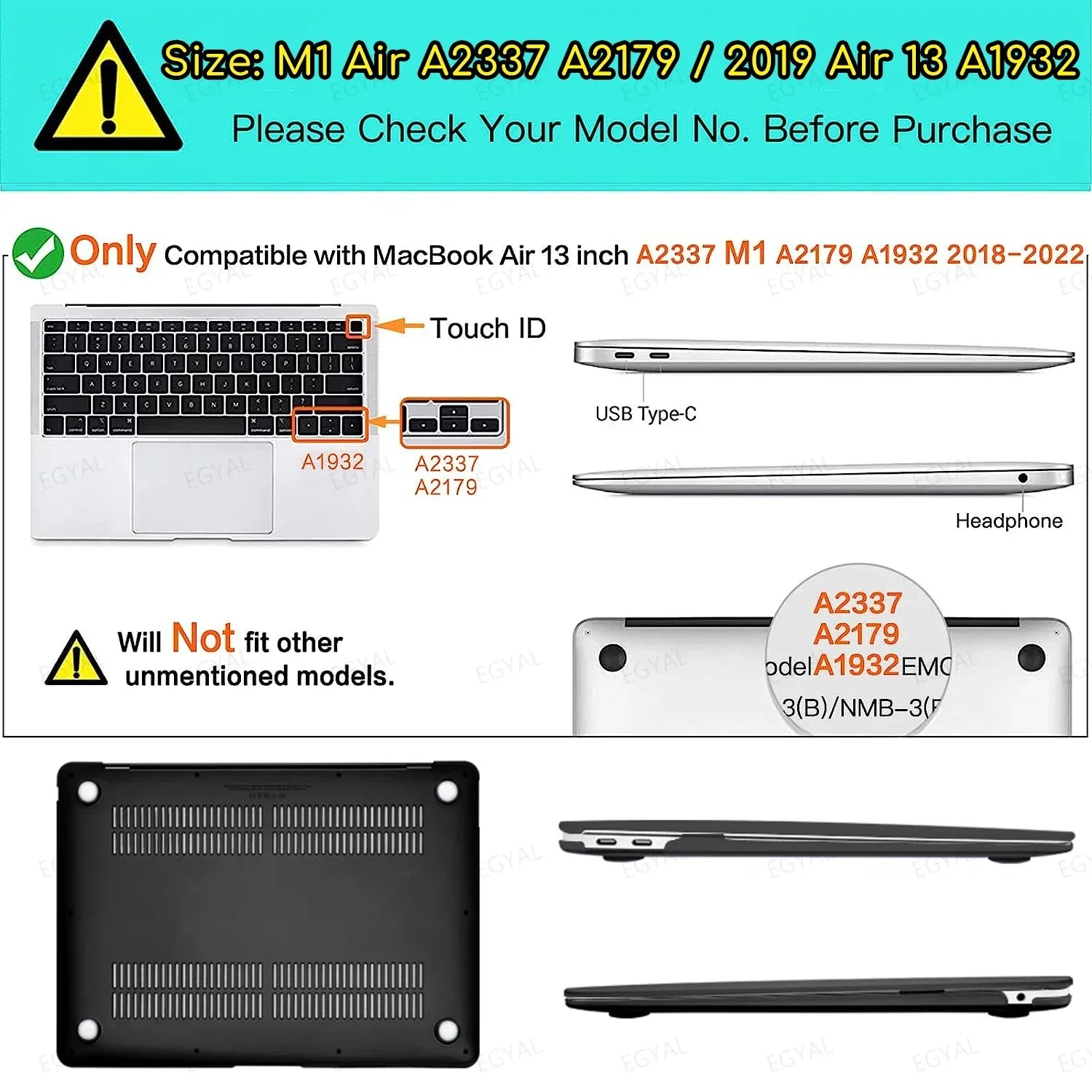 Matte Hard Case for MacBook Air & Pro 13–16" - SteadyBuy