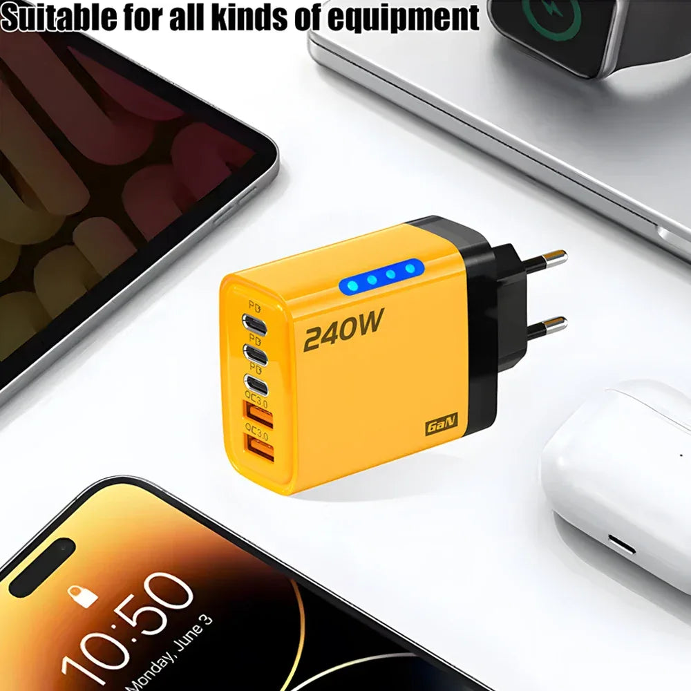 5-Port USB-C PD Wall Charger with Quick Charge 3.0 - SteadyBuy
