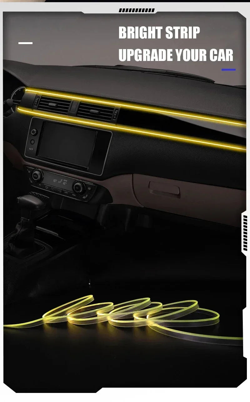 RGB Car Interior Ambient LED Light Strip (USB, App Control) - SteadyBuy